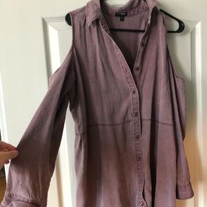 Express button up shirt dress